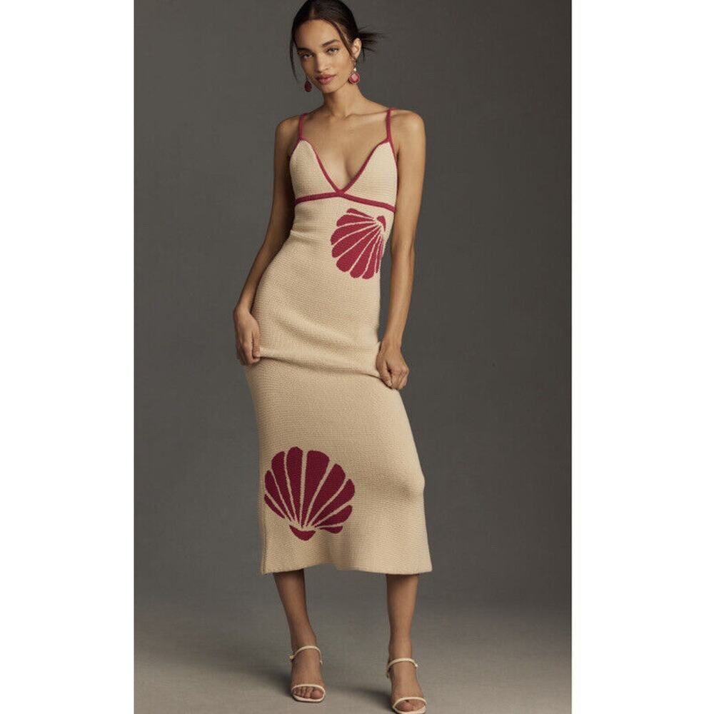 NEw Anthropologie The Wolfgang Sleeveless V-neck Knit Midi Dress Size Medium